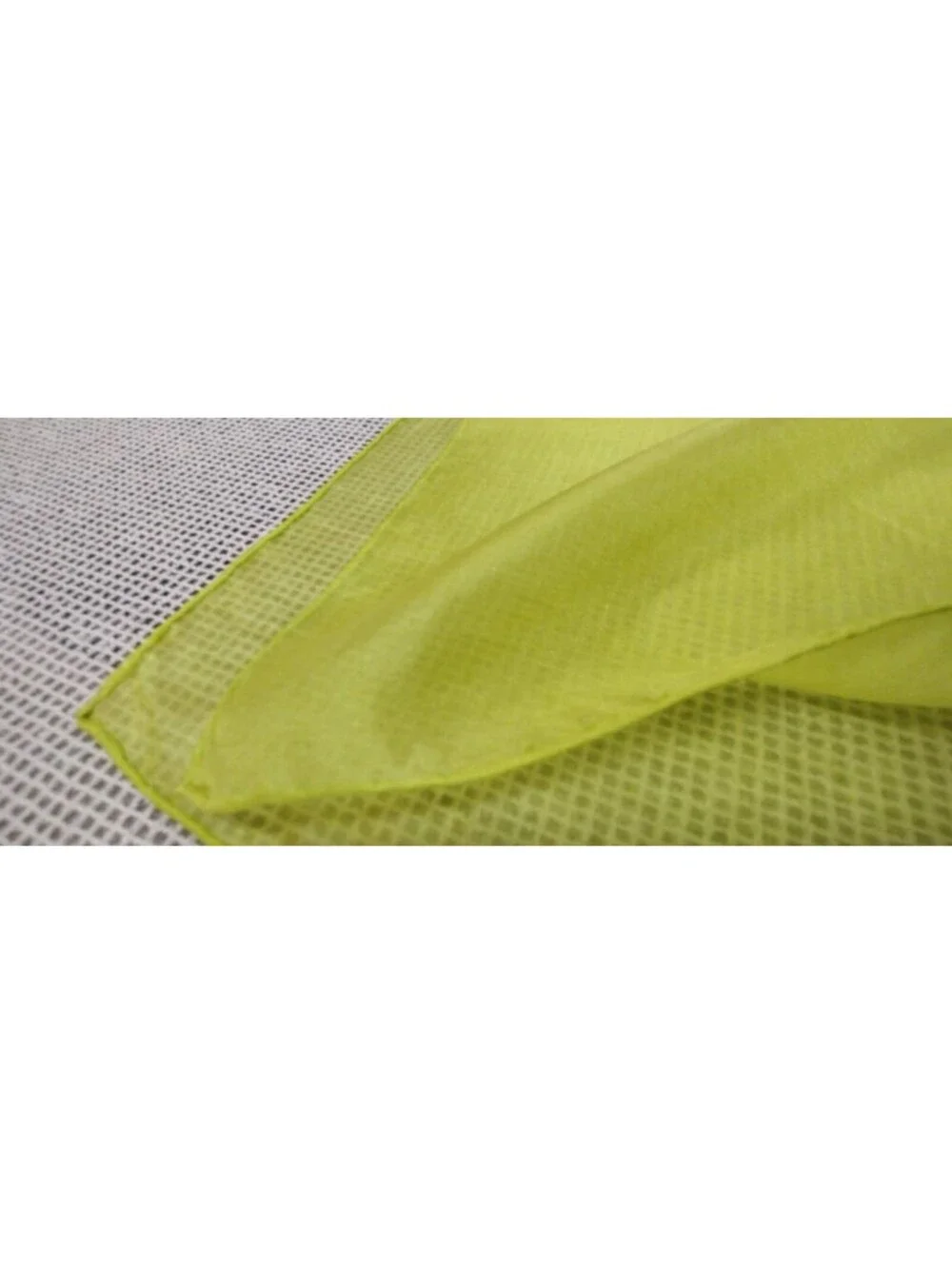 Vintage 1950s 40s PURE SILK HANDKERCHIEF SCARF Neon Chartreuse Vibrant Japan 50s